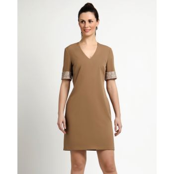 AS&C DRESS WITH SEQUIN INSERTS