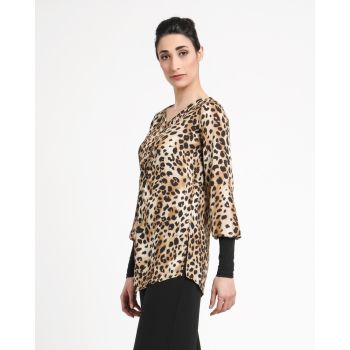 AS&C TUNIC ANIMALIER PRINT NECKLINE V