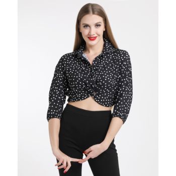 AS&C BLOUSE LONG SLEEVES POLKA DOT