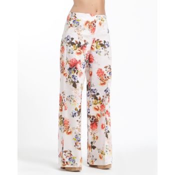 AS&C Palazzo trousers in mixed linen print 