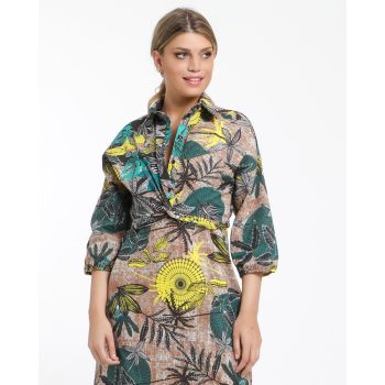 AS&C Shirt mixed linen jungle print
