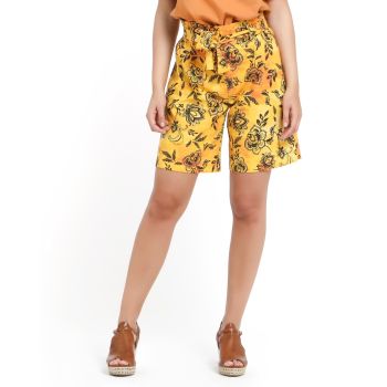 AS&C Printed bermuda with belt