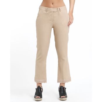 AS&C Cropped Pants mixed linen