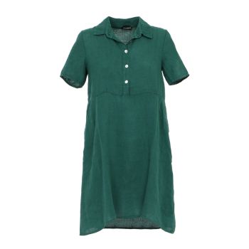 AJKL DRESS 100% LINEN WITH POCKETS